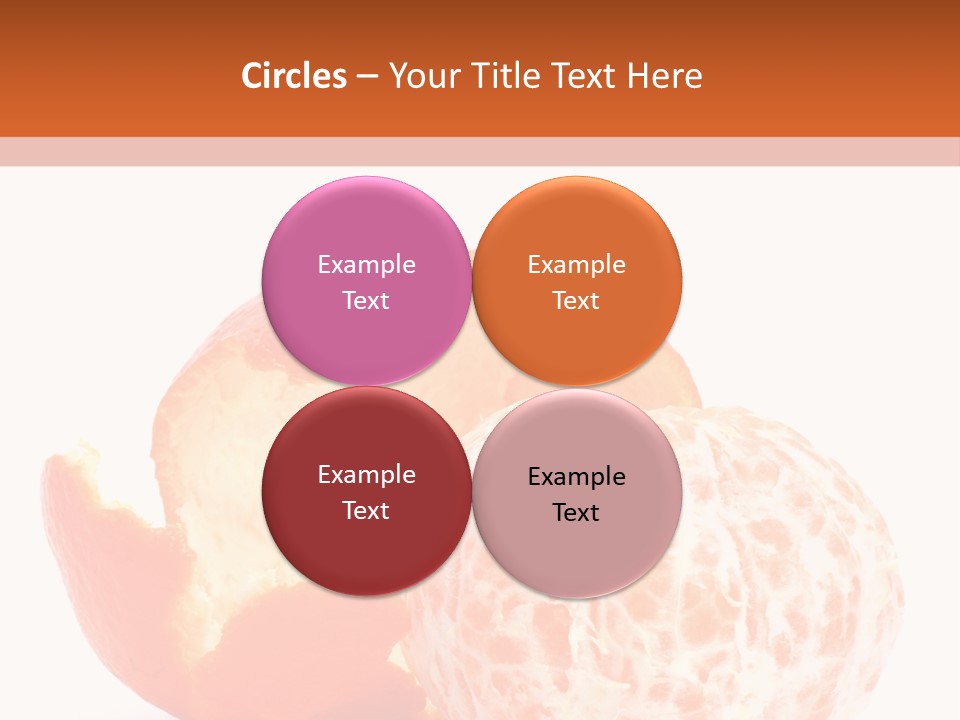 Food Mandarin White PowerPoint Template