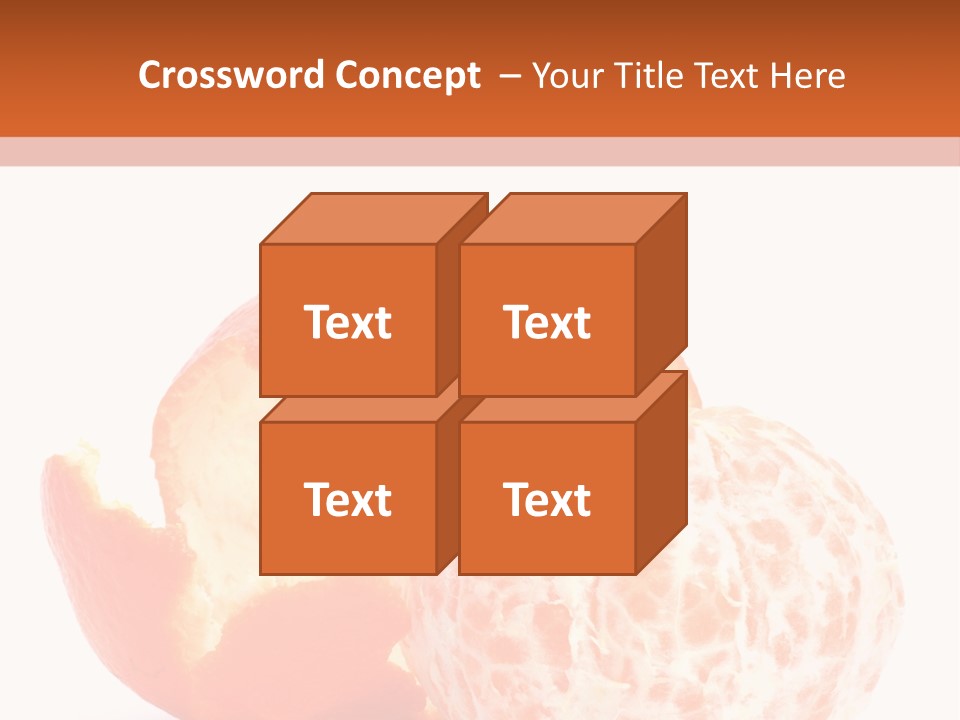 Food Mandarin White PowerPoint Template
