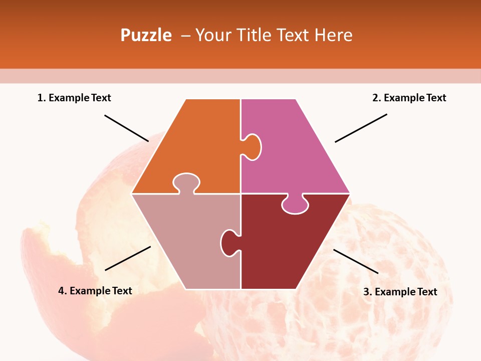 Food Mandarin White PowerPoint Template