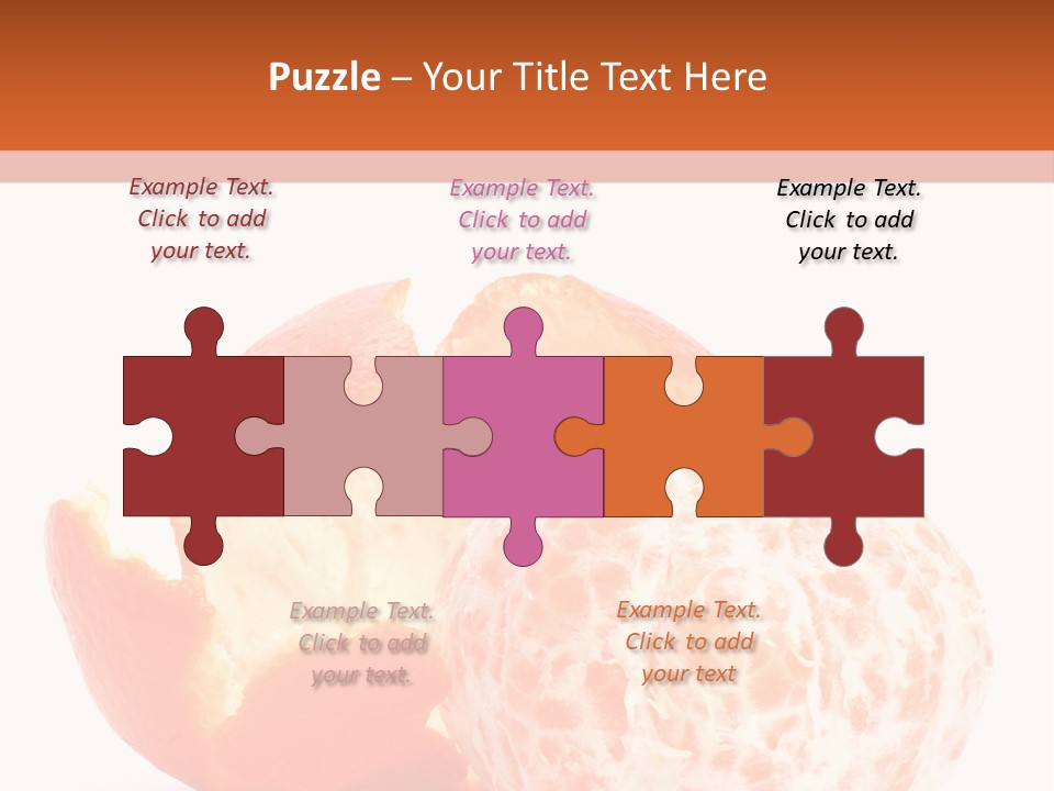 Food Mandarin White PowerPoint Template