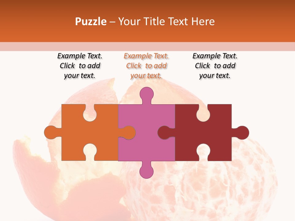 Food Mandarin White PowerPoint Template