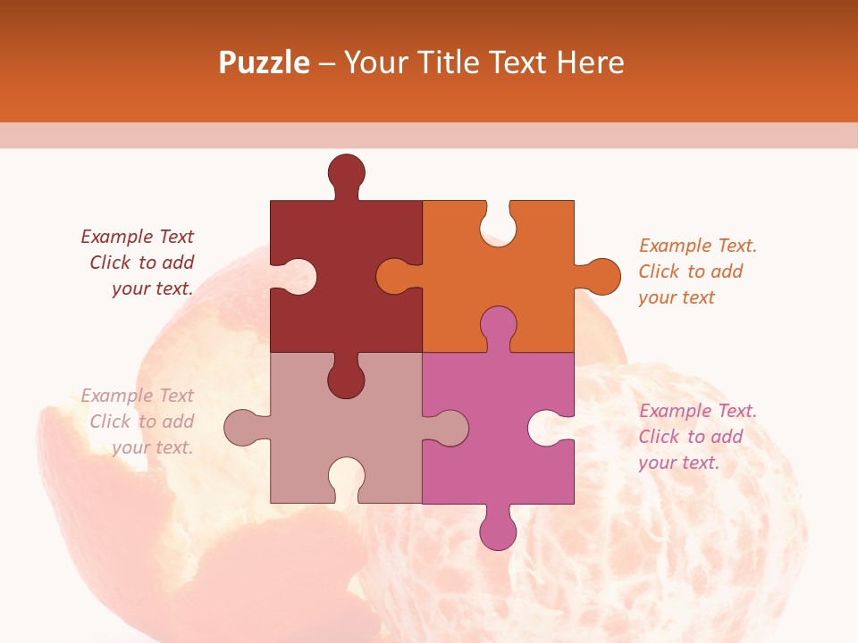 Food Mandarin White PowerPoint Template