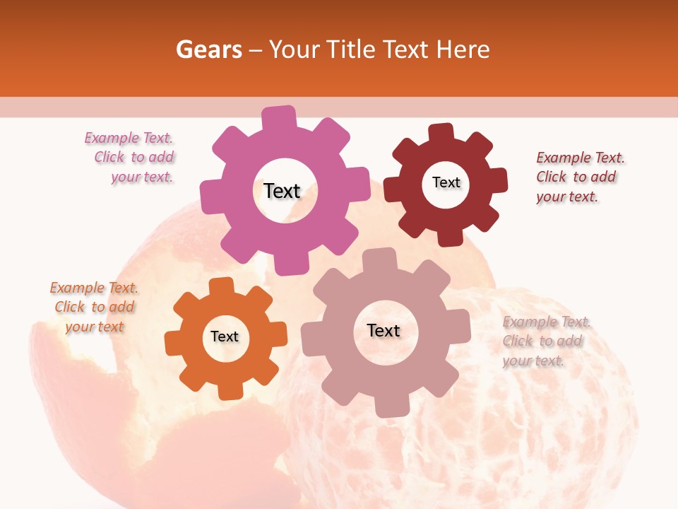 Food Mandarin White PowerPoint Template