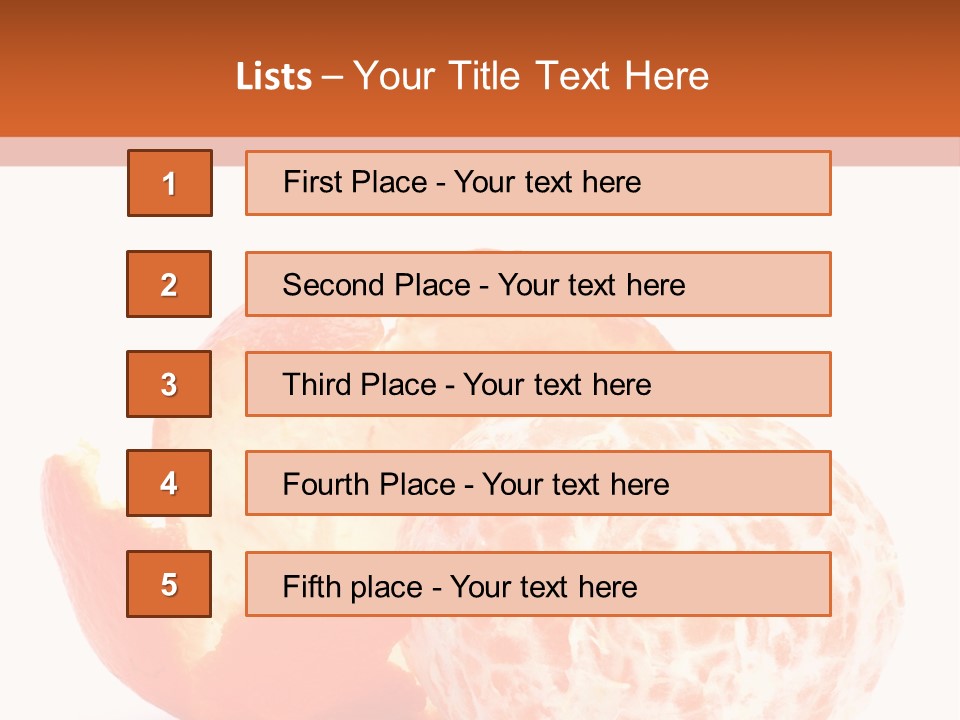 Food Mandarin White PowerPoint Template
