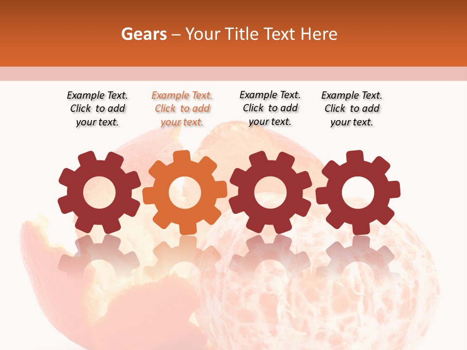 Food Mandarin White PowerPoint Template