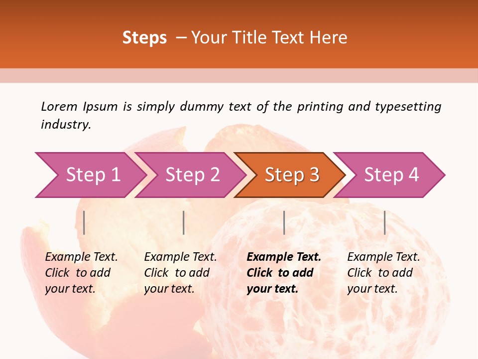 Food Mandarin White PowerPoint Template