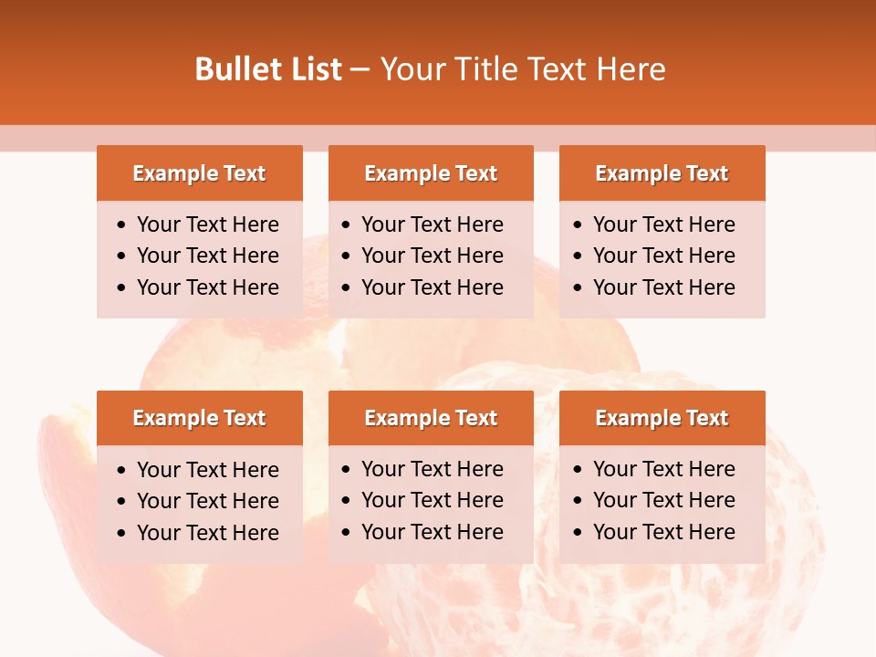 Food Mandarin White PowerPoint Template