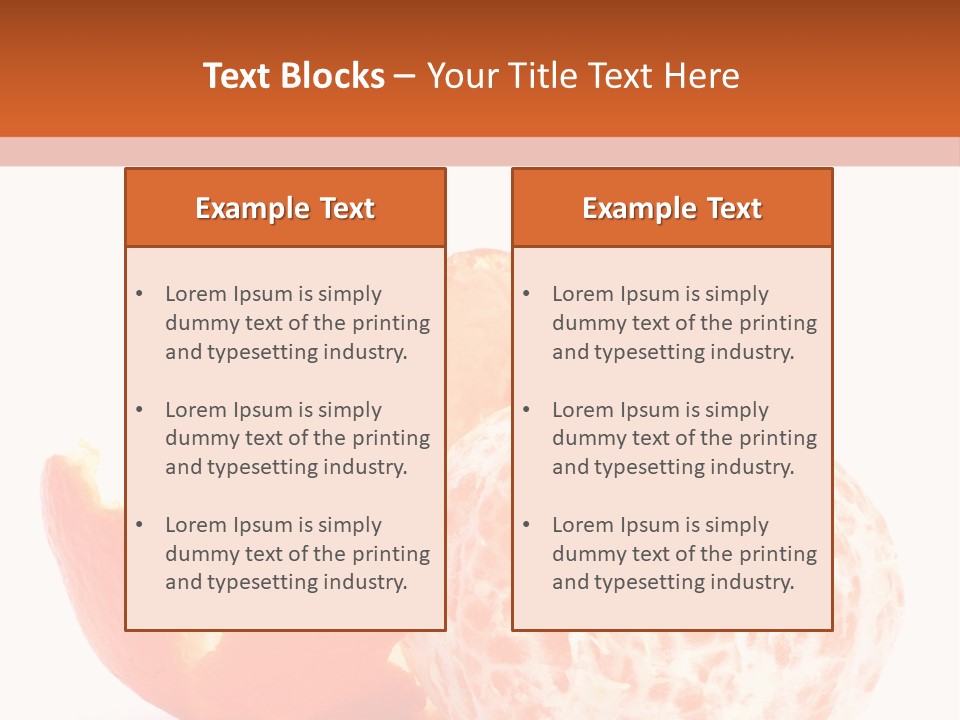 Food Mandarin White PowerPoint Template