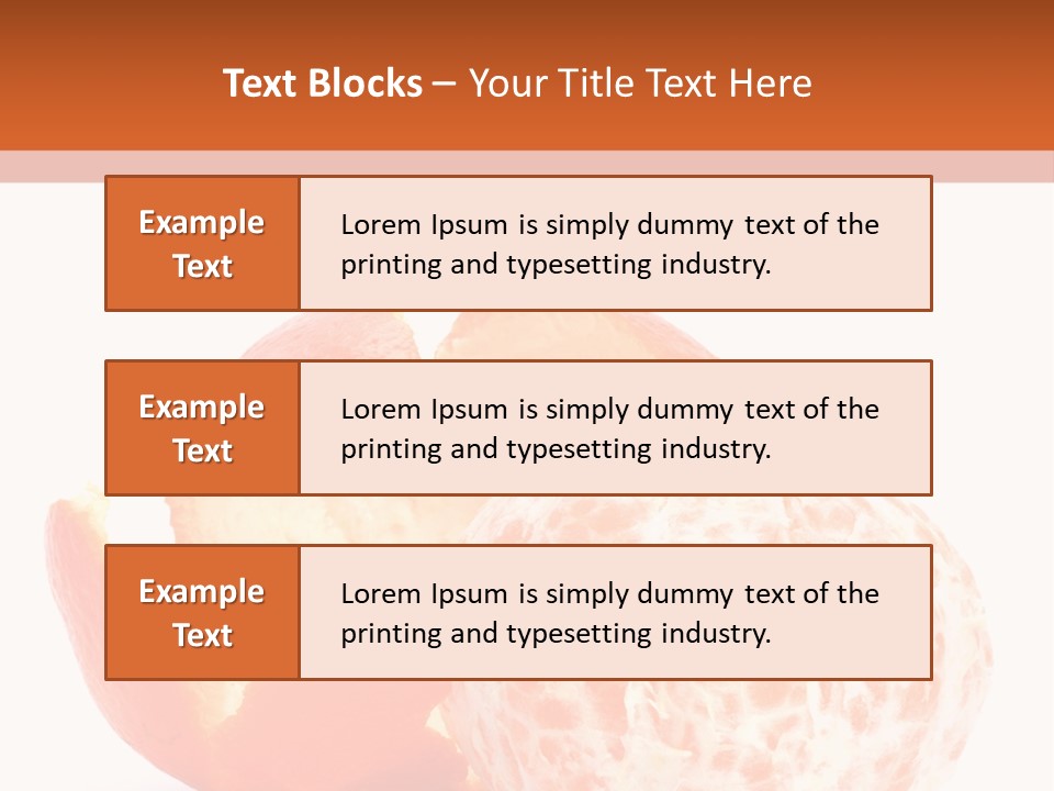 Food Mandarin White PowerPoint Template
