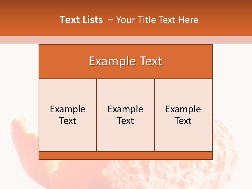 Food Mandarin White PowerPoint Template