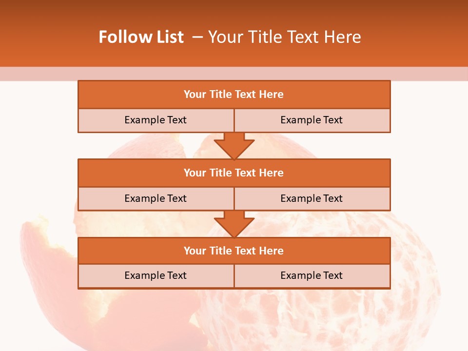 Food Mandarin White PowerPoint Template