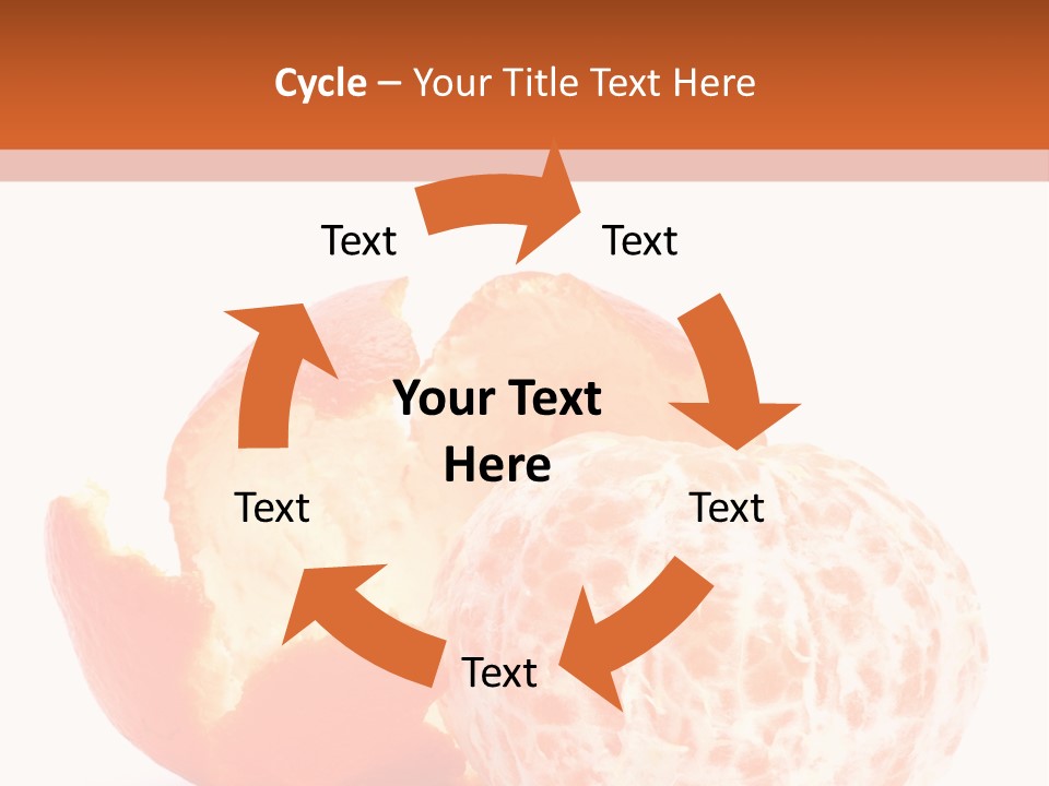 Food Mandarin White PowerPoint Template