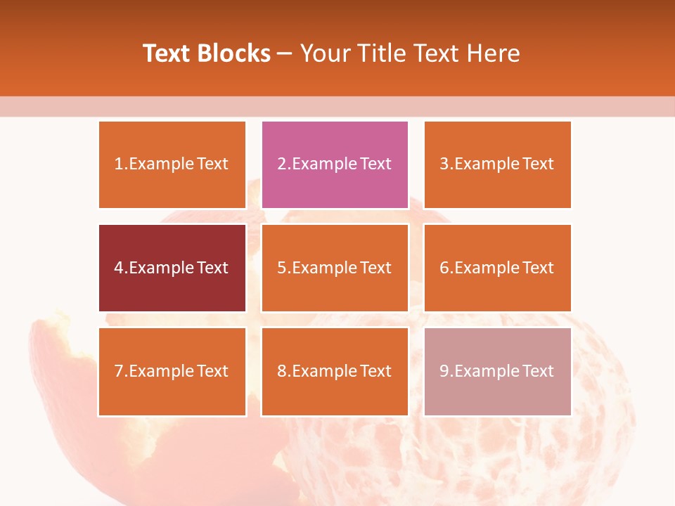 Food Mandarin White PowerPoint Template