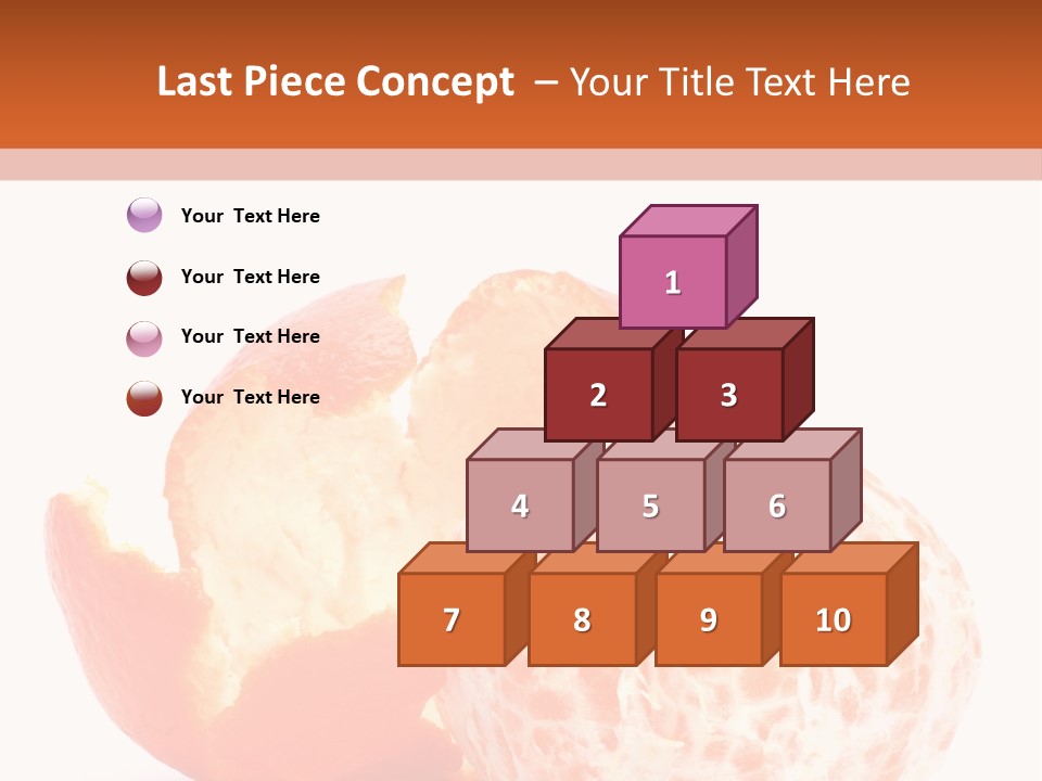 Food Mandarin White PowerPoint Template