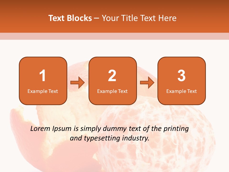 Food Mandarin White PowerPoint Template