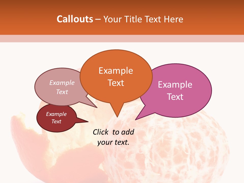 Food Mandarin White PowerPoint Template