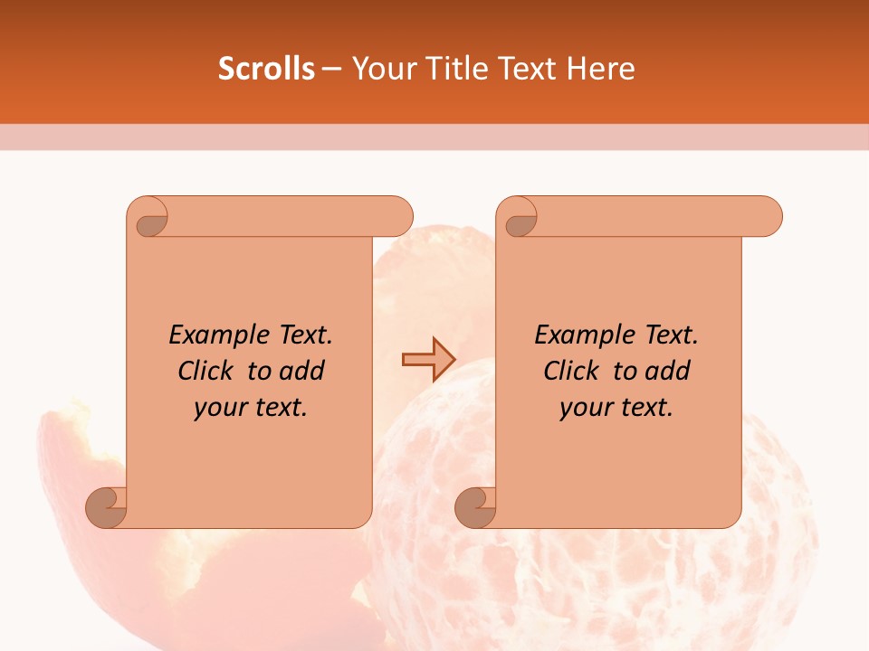 Food Mandarin White PowerPoint Template
