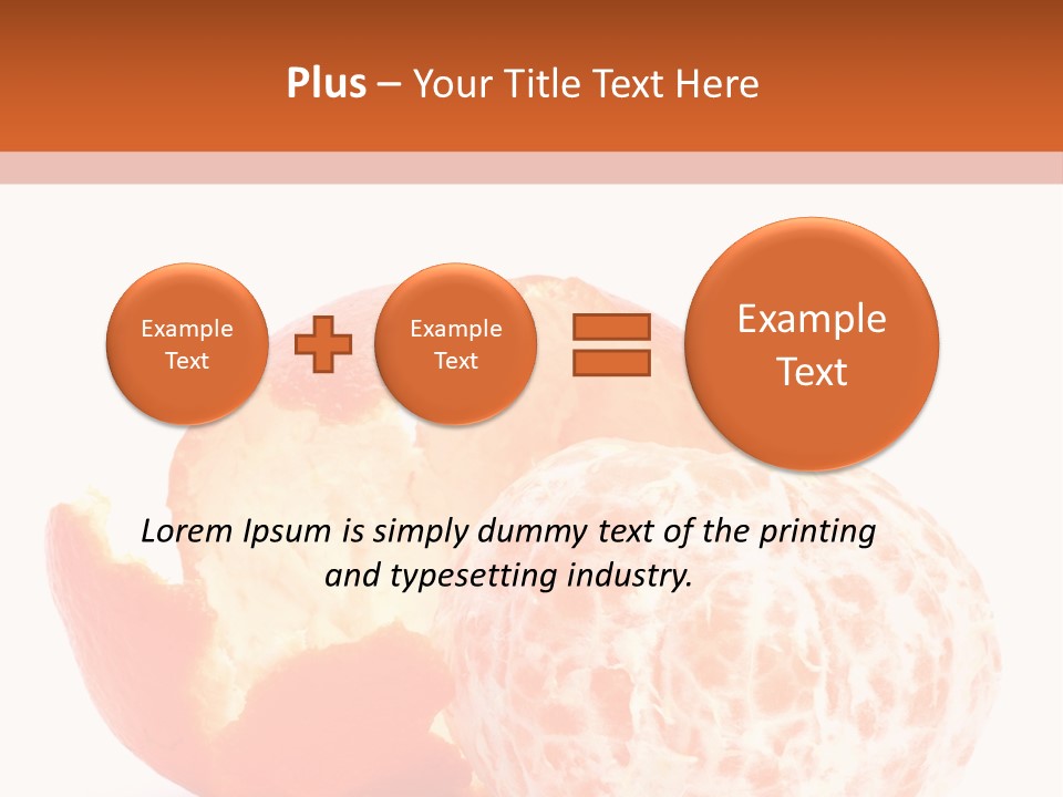 Food Mandarin White PowerPoint Template
