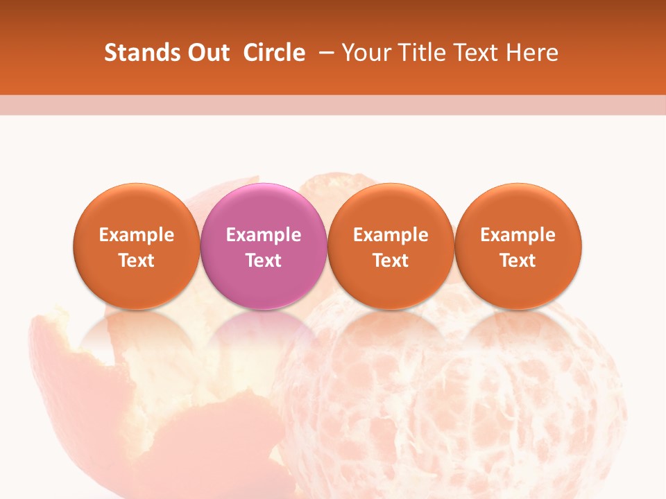 Food Mandarin White PowerPoint Template