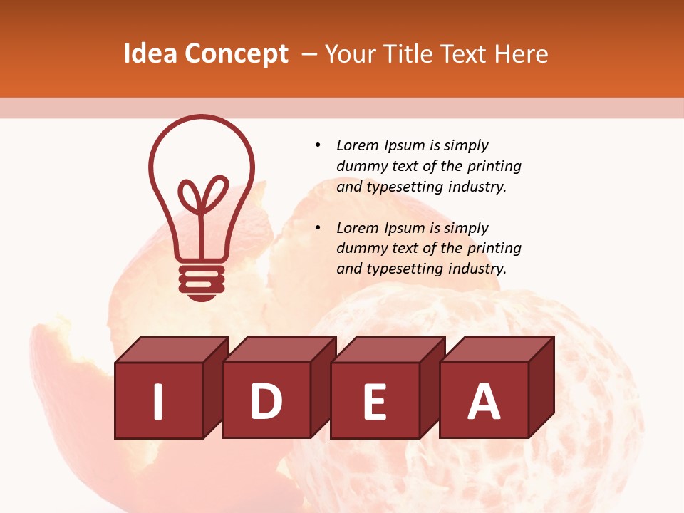 Food Mandarin White PowerPoint Template