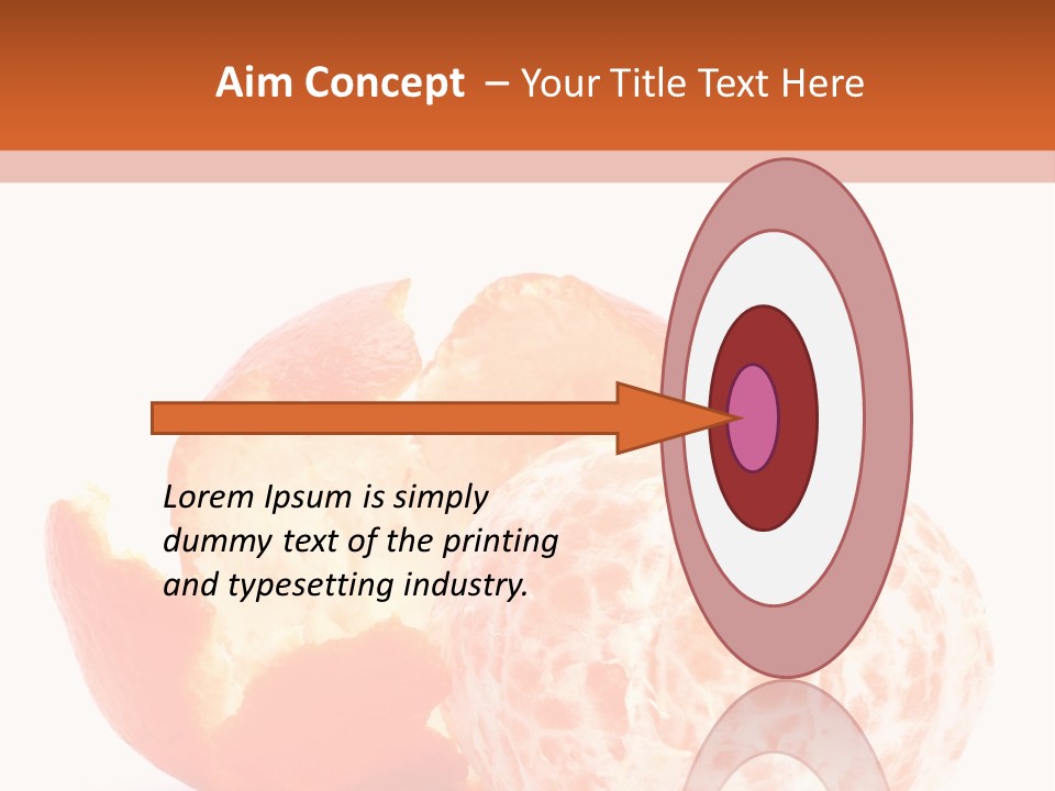 Food Mandarin White PowerPoint Template