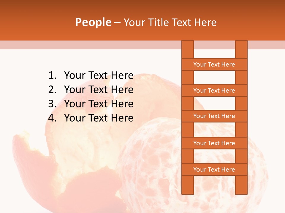 Food Mandarin White PowerPoint Template