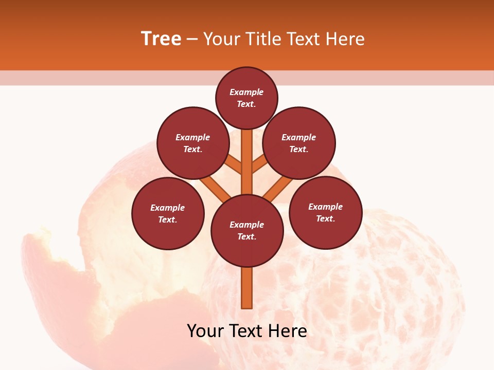 Food Mandarin White PowerPoint Template