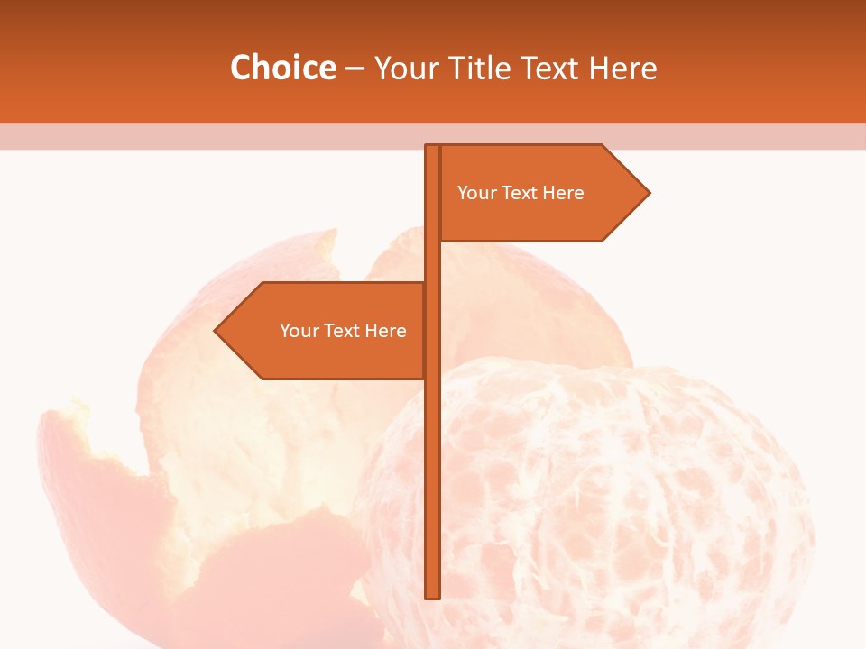 Food Mandarin White PowerPoint Template
