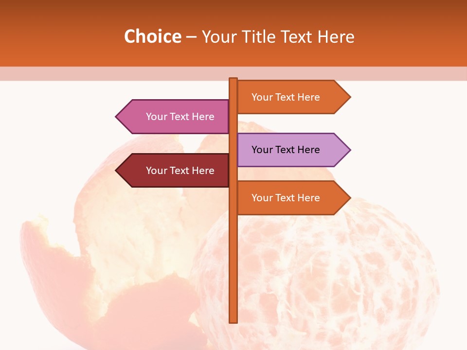 Food Mandarin White PowerPoint Template