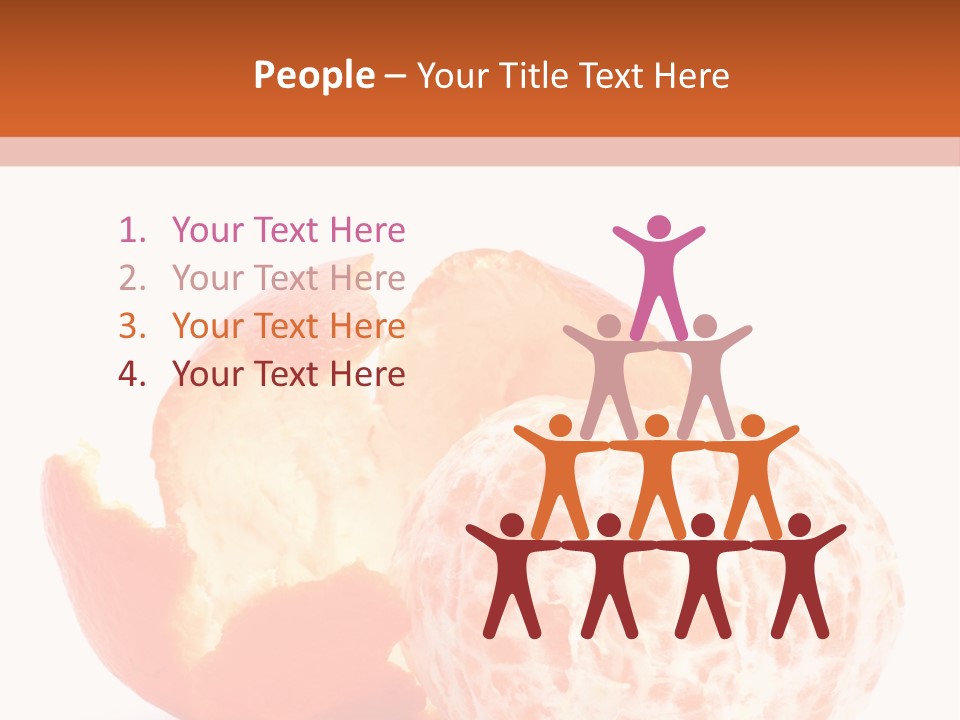 Food Mandarin White PowerPoint Template