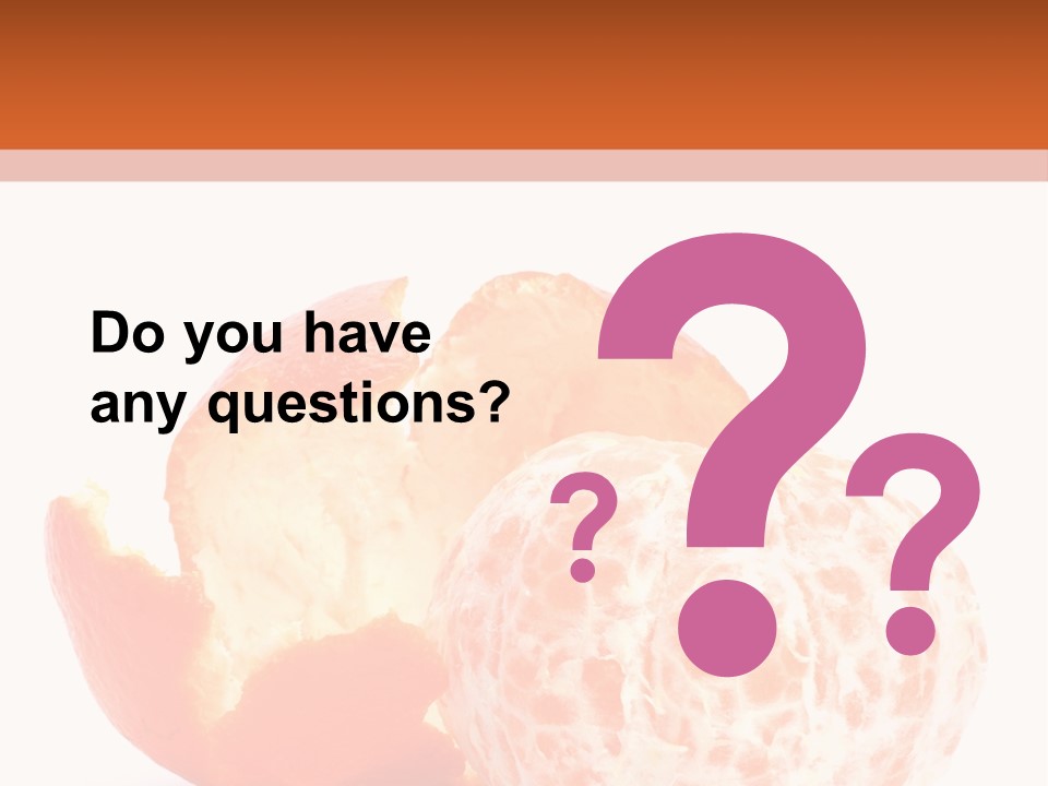 Food Mandarin White PowerPoint Template