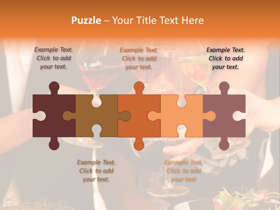 Wine Hands Cocktail PowerPoint Template