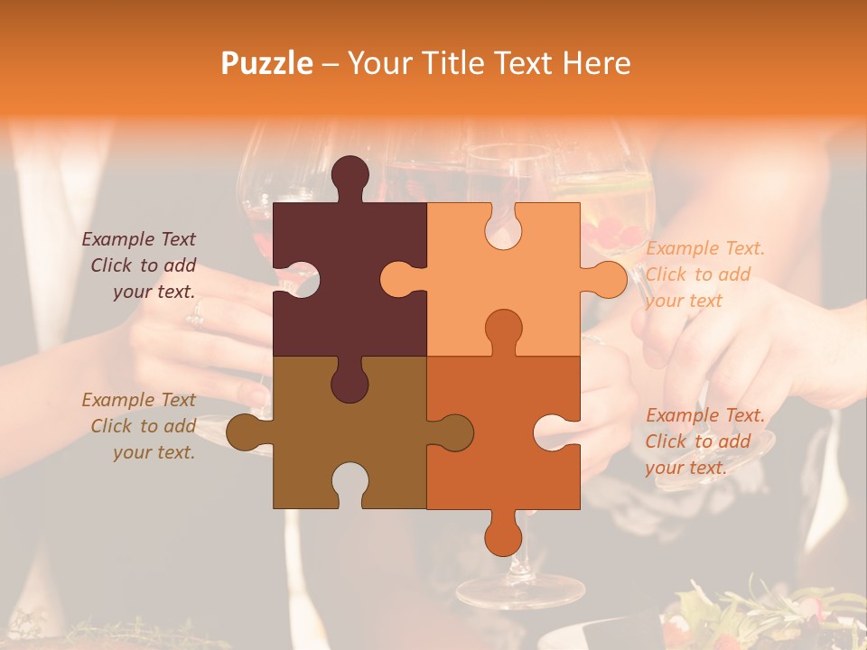 Wine Hands Cocktail PowerPoint Template