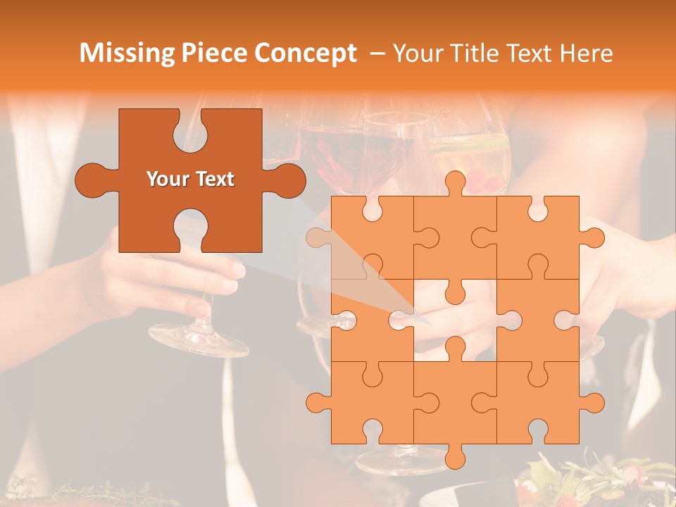 Wine Hands Cocktail PowerPoint Template