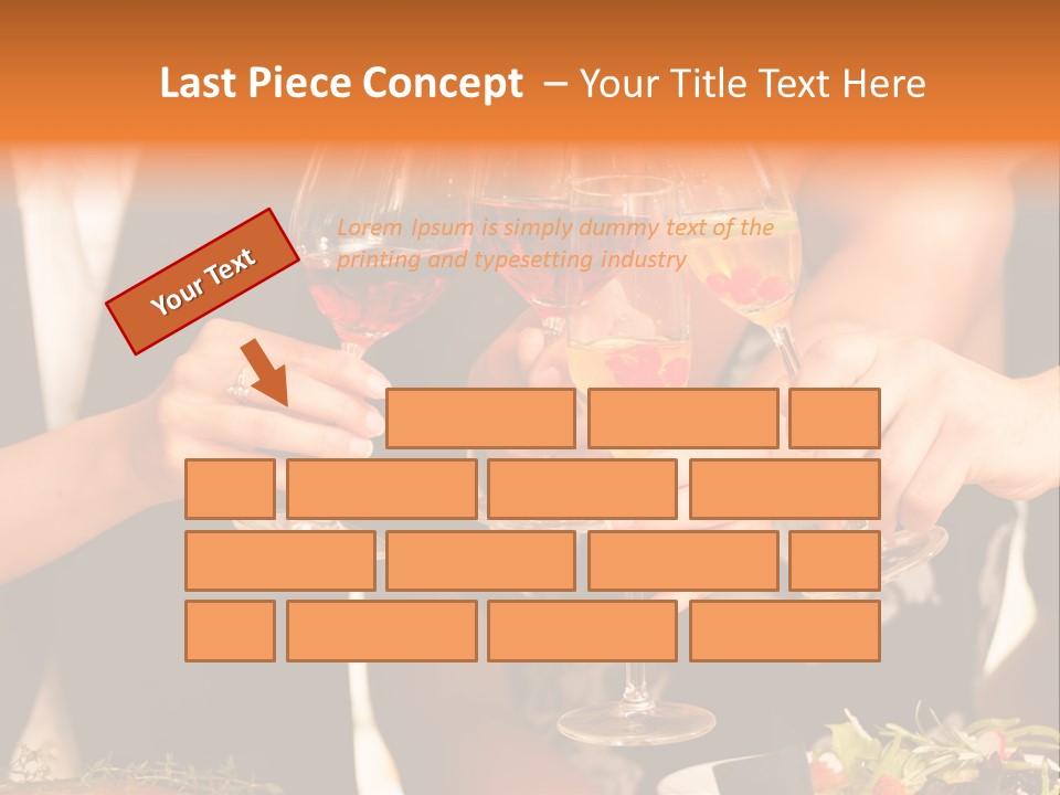 Wine Hands Cocktail PowerPoint Template