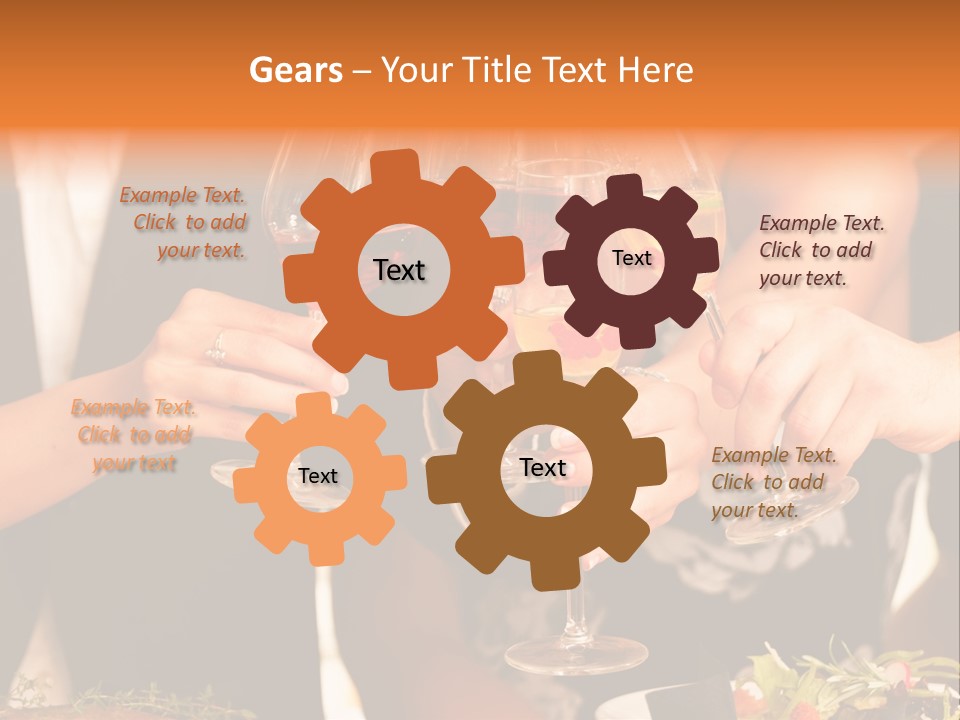 Wine Hands Cocktail PowerPoint Template