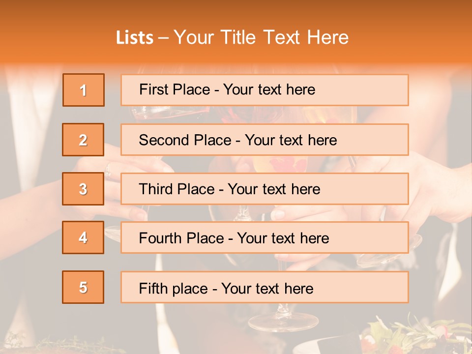 Wine Hands Cocktail PowerPoint Template