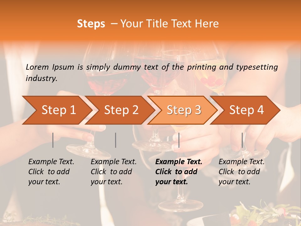 Wine Hands Cocktail PowerPoint Template
