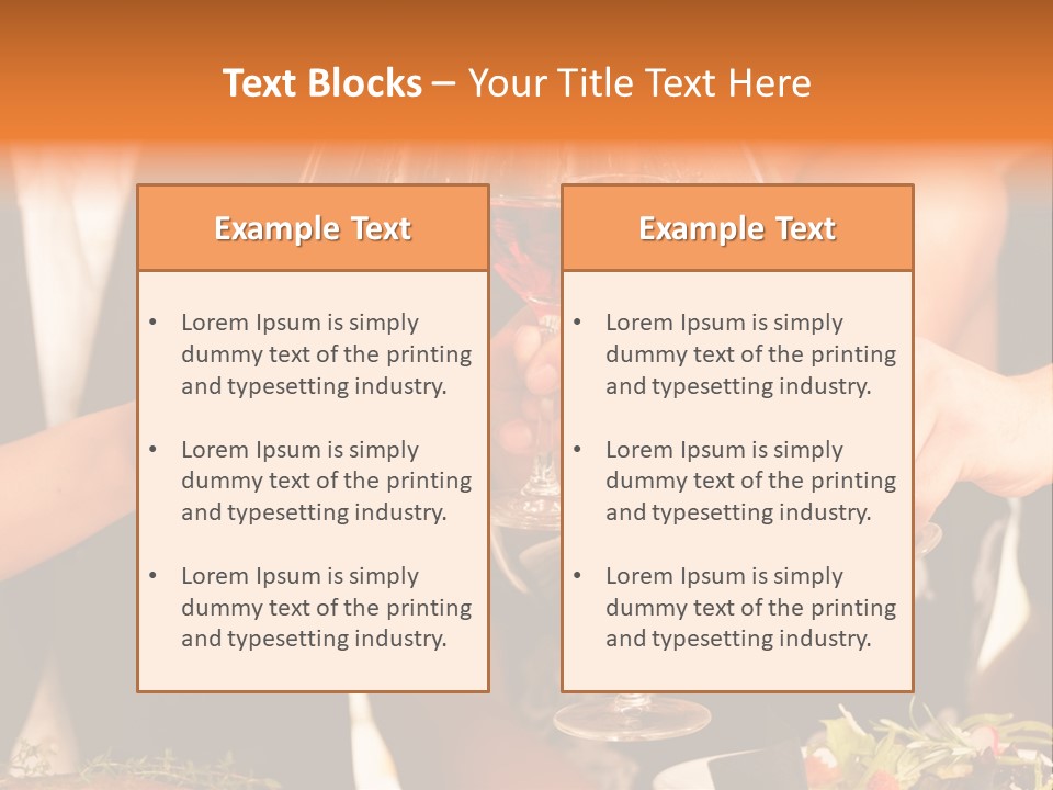 Wine Hands Cocktail PowerPoint Template