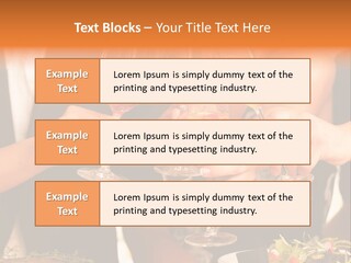 Wine Hands Cocktail PowerPoint Template