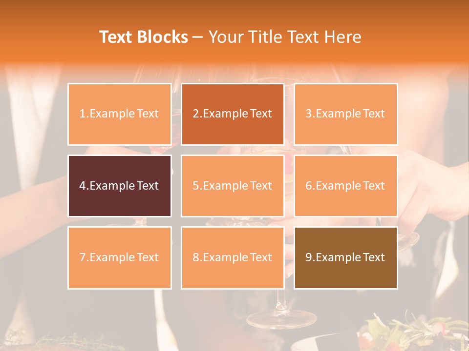 Wine Hands Cocktail PowerPoint Template