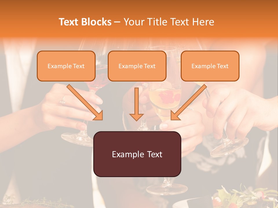 Wine Hands Cocktail PowerPoint Template