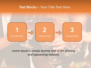 Wine Hands Cocktail PowerPoint Template