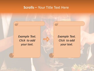 Wine Hands Cocktail PowerPoint Template
