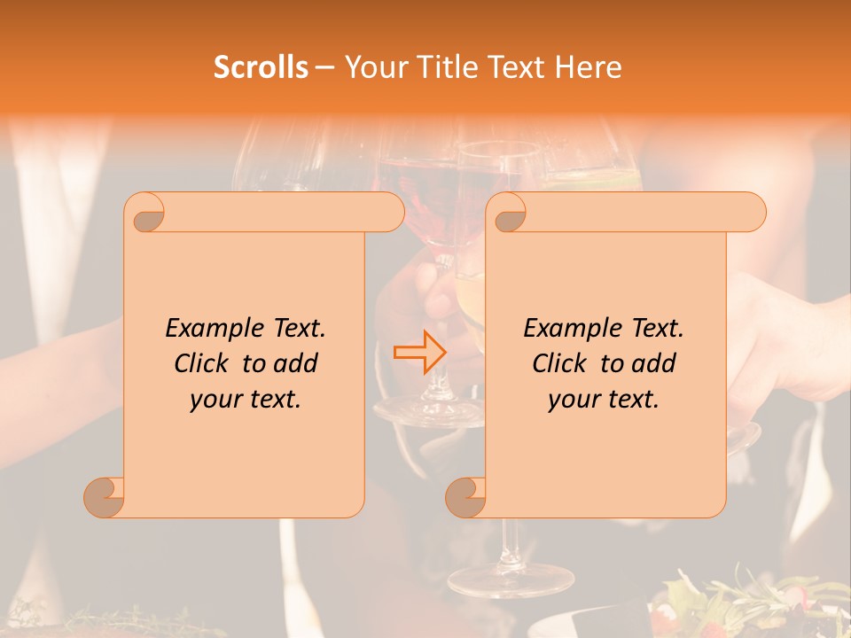 Wine Hands Cocktail PowerPoint Template