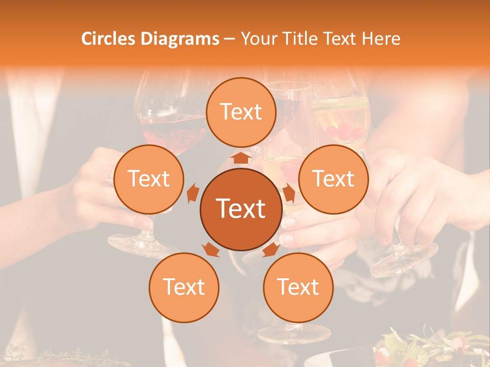 Wine Hands Cocktail PowerPoint Template