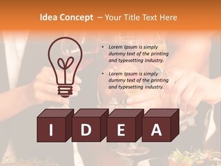 Wine Hands Cocktail PowerPoint Template