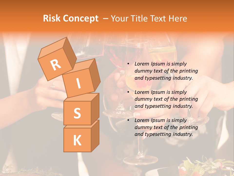 Wine Hands Cocktail PowerPoint Template