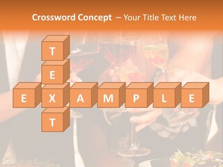 Wine Hands Cocktail PowerPoint Template