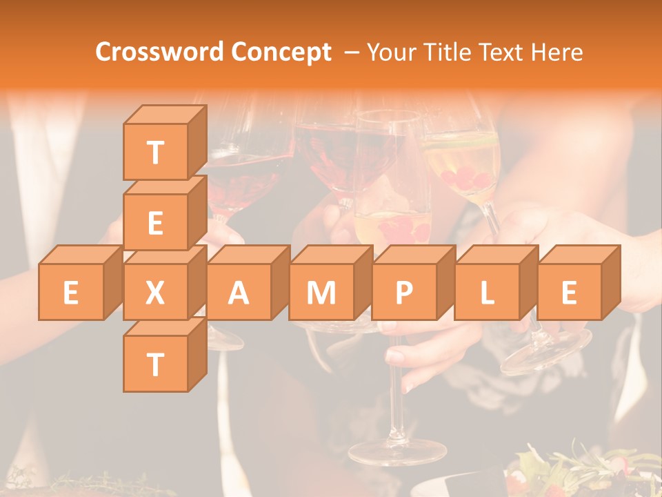 Wine Hands Cocktail PowerPoint Template